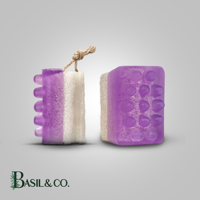 Massage loofah soap ( lavender scent)